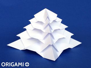 Sapin de Noël en 3D en origami