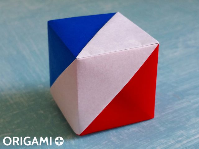 Origami Cube Gift Box Flag Box