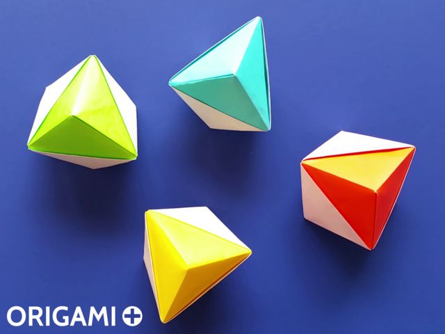 Origami Cube Of Pyramids