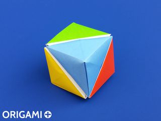 Origami Cube of Pyramids