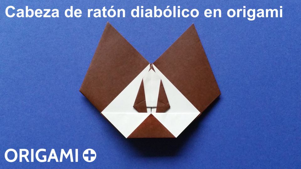 Cabeza De Ratón Diabólico En Origami