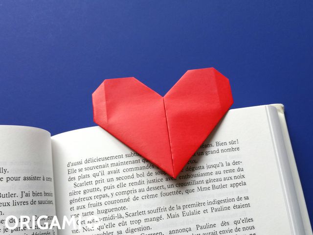 Origami Heart Bookmark