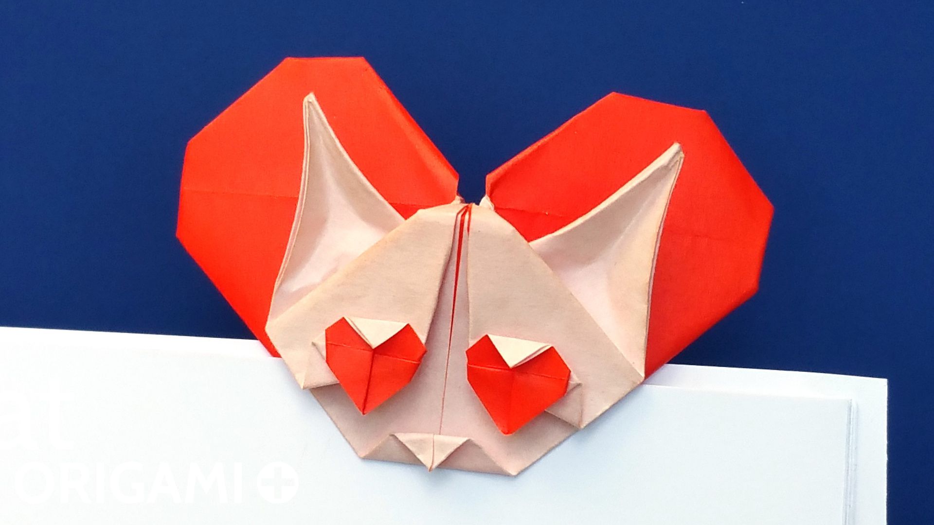 Marque Page Chat Coeur En Origami