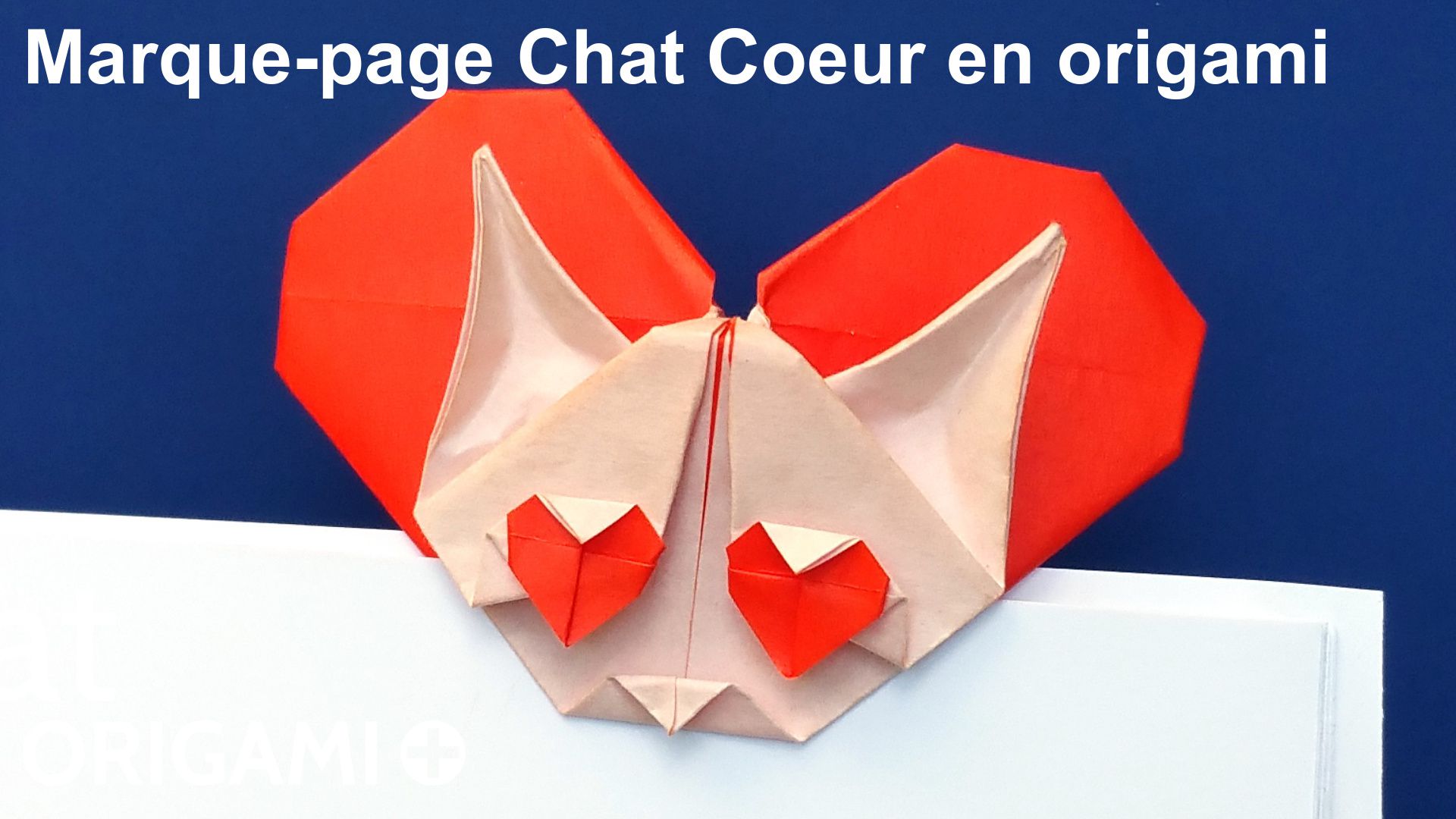 Marque Page Chat Coeur En Origami