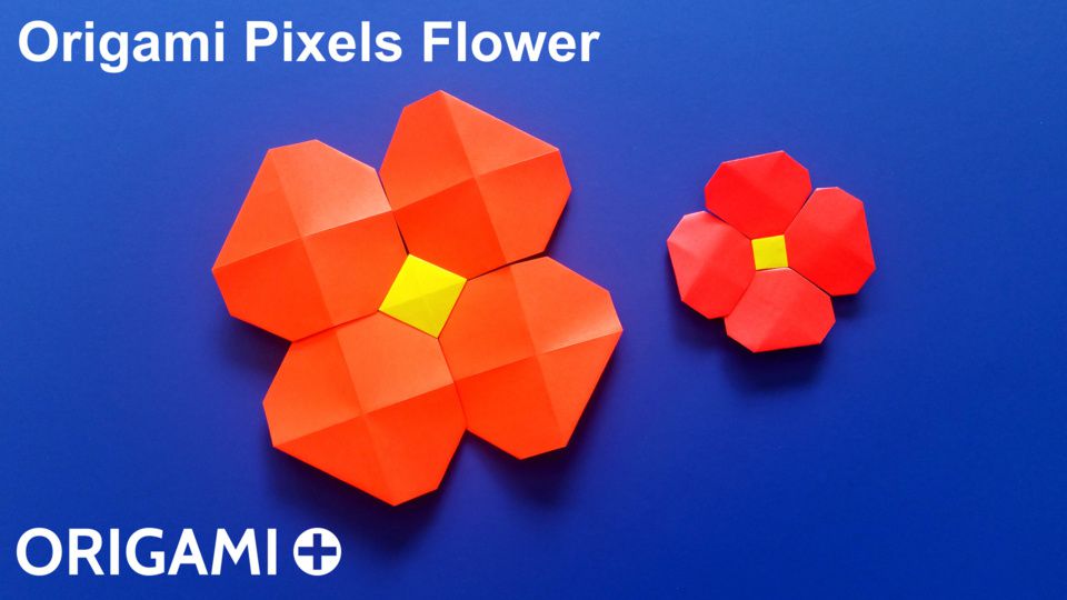 Origami Pixels Flower