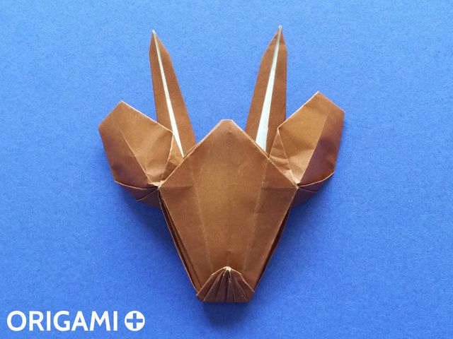 Cabeza De Reno En Origami