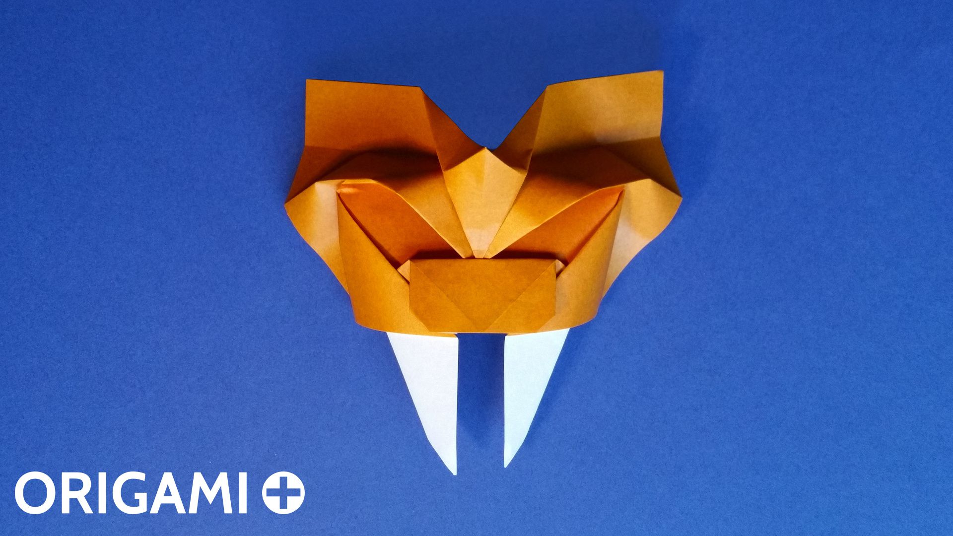 Origami Saber Toothed Tiger Mask