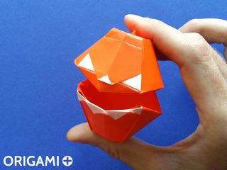 Citrouille d'Halloween parlante en origami
