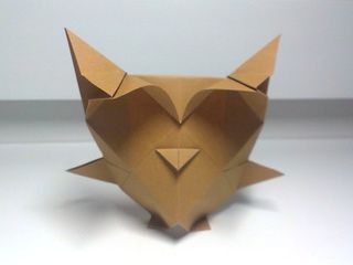 Cute brown origami owl