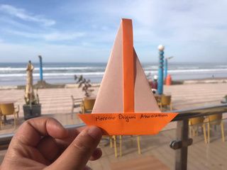 Origami Sailboat by the Morocco Origami Association