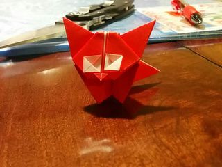 Orange Origami Kitten