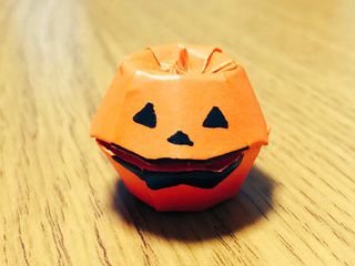 Happy and Cute Origami Halloween Pumpkin Box